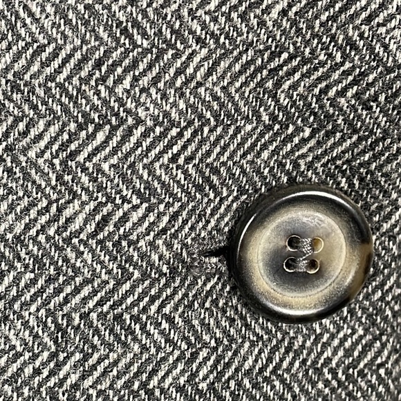 Piazza Sempione Gray Herringbone Wool Jacket Blazer Career Office Sz IT 42 US M - Picture 9 of 10